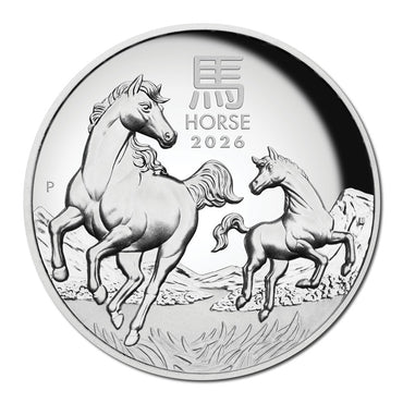 2026 Year of the Horse High Relief 1oz Silver Proof