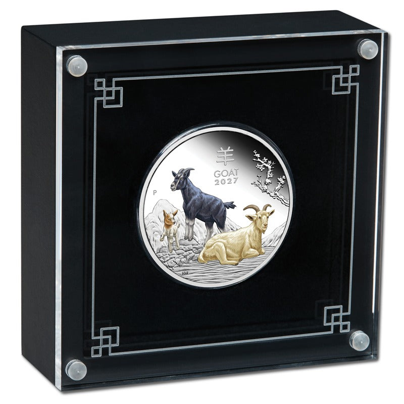 2027 Year of the Goat Coloured 1oz Silver Proof
