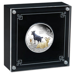 2027 Year of the Goat Coloured 1oz Silver Proof