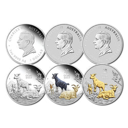 2027 Year of the Goat 1oz Silver Trio Set