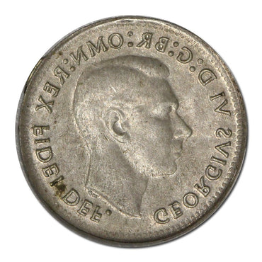 Australia (1949-52) Threepence Error Full Obverse Brockage