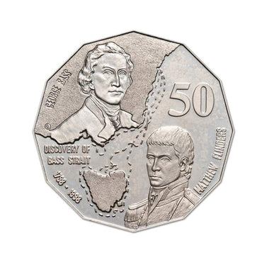 50c 1998 Bass & Flinders Single Uncirculated Coin