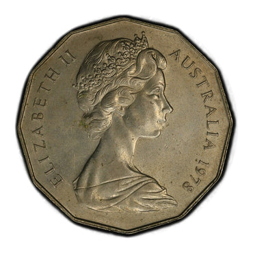 50c 1978 Full Obverse Brockage Error