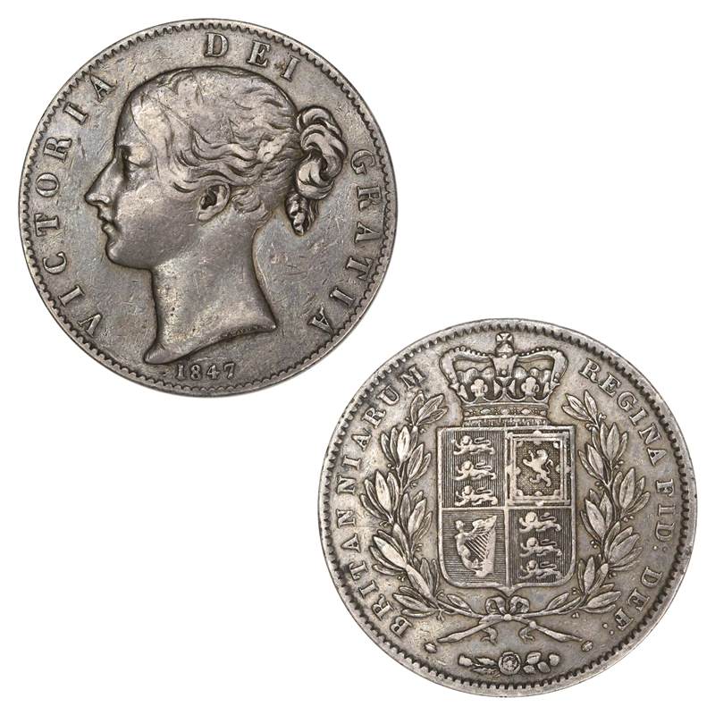 Great Britain 1847 Victoria Silver Crown S.3882 NVF