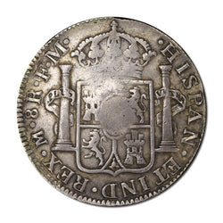 Great Britain (1797) $1 Counterstamp on Charles IV 1791 8 Reales S.3765a