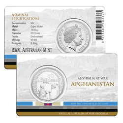 50c 2014-2016 Australia at War Complete 18 Coin Set in Album