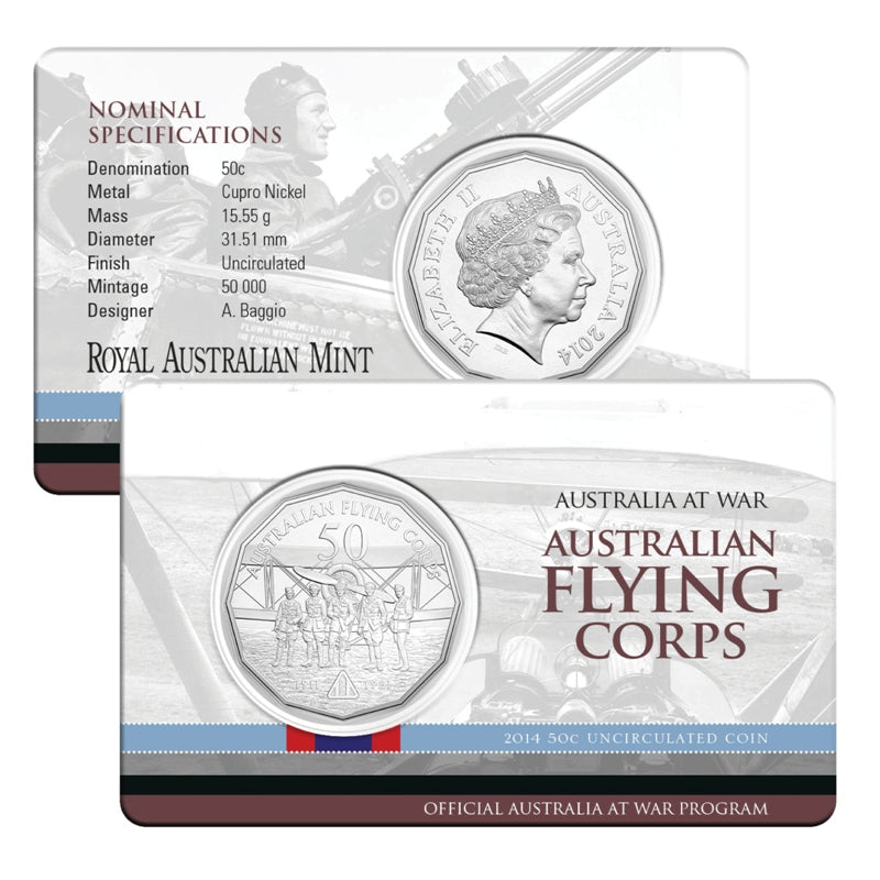 50c 2014-2016 Australia at War Complete 18 Coin Set in Album