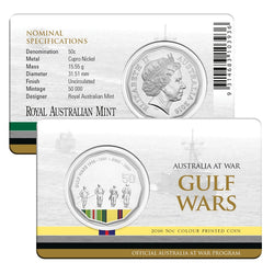 50c 2014-2016 Australia at War Complete 18 Coin Set in Album