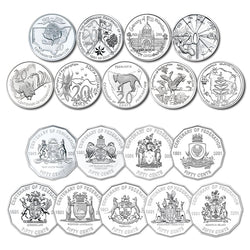 Australia 2001 Centenary of Federation 20c 50c Set of 18 Coins