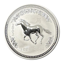 2002 Year of the Horse 1oz Silver UNC