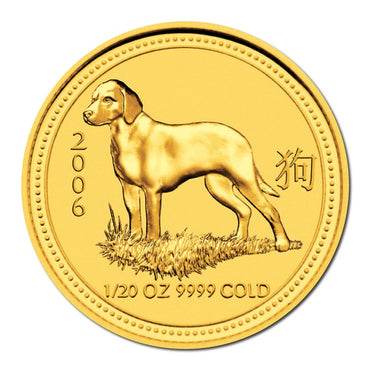 2006 Year of the Dog 1/20oz Gold UNC