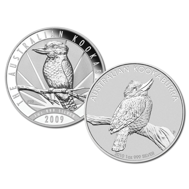 2009 & 2010 Kookaburra 1oz Silver UNC - WMF Berlin Two Coin Set