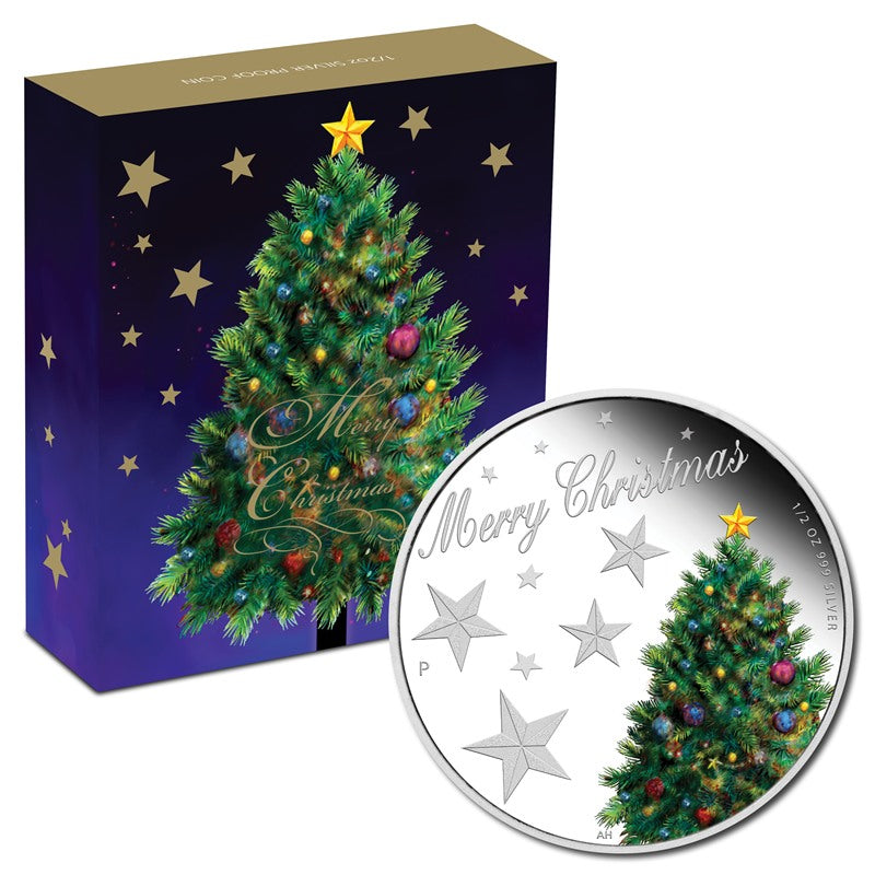 2013 Christmas 1/2oz Silver Coloured Proof