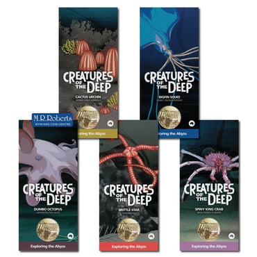 $1 2023 Creatures of the Deep Map Shaped Counterstamp UNC