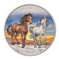 2025 Australian Brumby 1oz Silver Coloured Coin