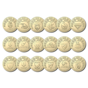 $1 2024 Australian Football League (AFL) 20 Coin Set with Folder & Tube