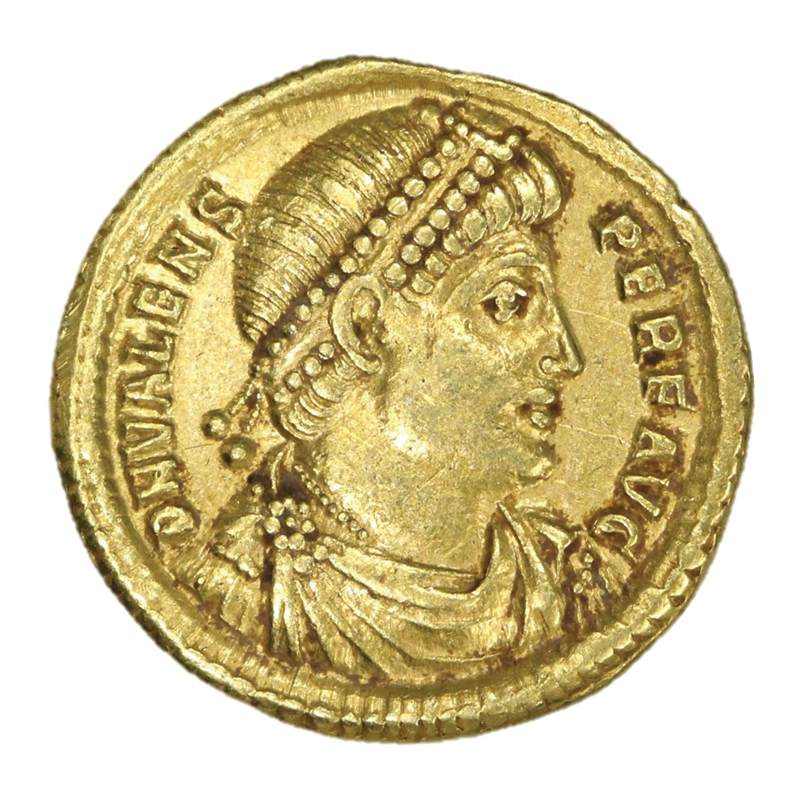 Roman Empire Valens 364-378AD Gold Solidus Antioch Mint
