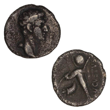 Ancient Rome, Augustus 27BC-14AD Silver Denarius nVF