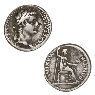 Ancient Rome, Tiberius 14-37AD 'Tribute Penny' Silver Denarius