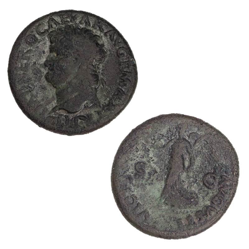 Ancient Rome Nero 54-68 AD Bronze Assarion