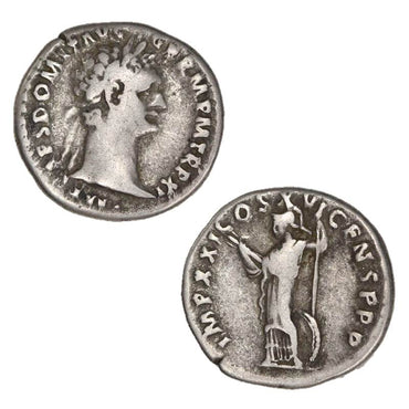 Roman Empire, Domitian 81-96AD Silver Denarius Fine+