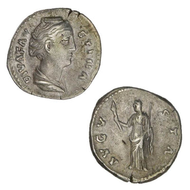 Ancient Rome, Faustina Senior d.141AD Silver Denarius VF+