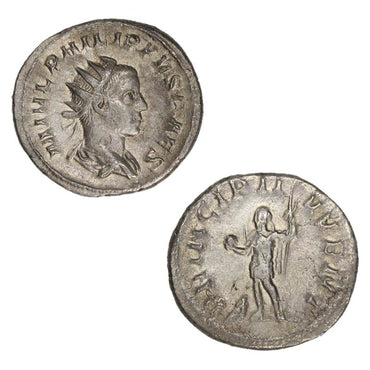 Ancient Rome, Philip II Caesar 247-249AD Silver Antoninianus