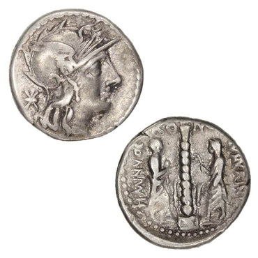 Roman Republican, Ti. Minucius C.F Augurinus 134BC Silver Denarius