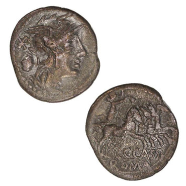 Roman Republican, C.Cassius 126BC Silver Denarius nVF