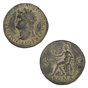 Rome, Nero 54-68AD Bronze Sestertius VERY RARE!