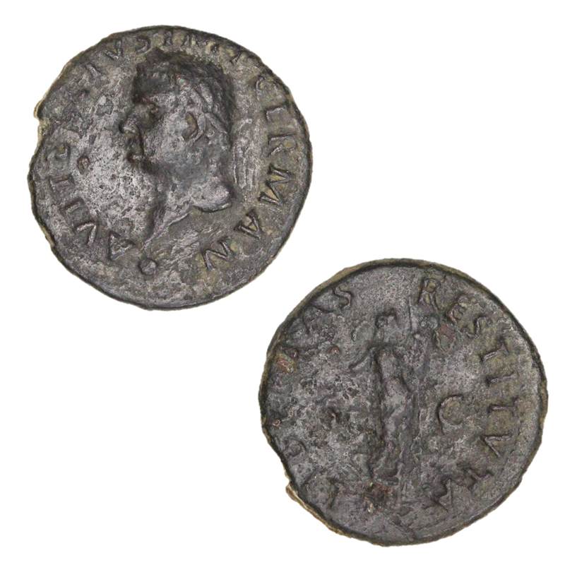 Ancient Roman Vitellius 69AD Bronze Assarion