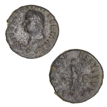 Ancient Roman Vitellius 69AD Bronze Assarion