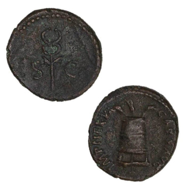 Ancient Rome, Nerva 96-98AD Bronze Quadrans VF+