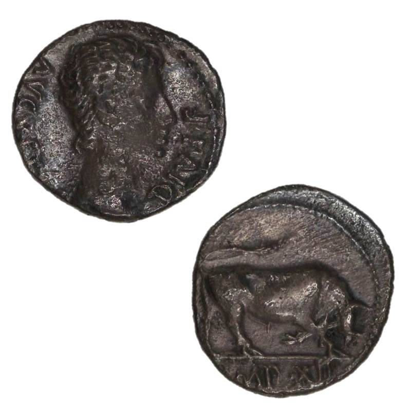 Ancient Rome Augustus 27BC-14AD Silver Denarius VF
