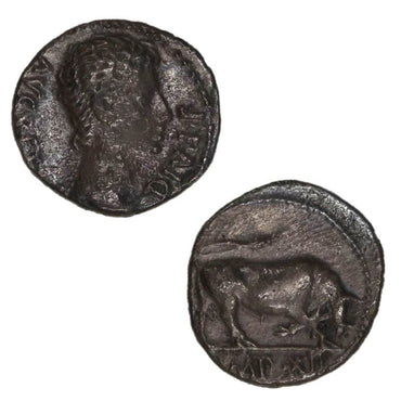 Ancient Rome Augustus 27BC-14AD Silver Denarius VF