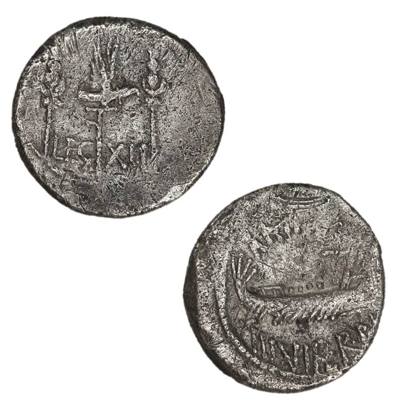 Roman Republic, Imperial, Marc Antony 32-31BC Silver Denarius