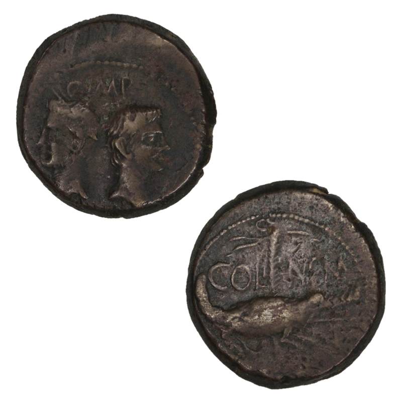Ancient Rome, Gaul, Augustus 27BC-14AD Bronze Sestertius