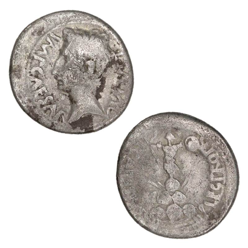 Ancient Rome Augustus 27BC-14AD Silver Denarius nFine