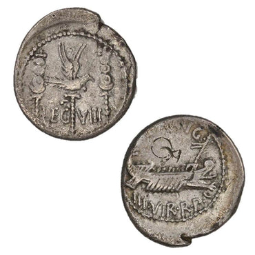 Roman Republic, Imperial, Marc Antony 32-31BC Silver Denarius