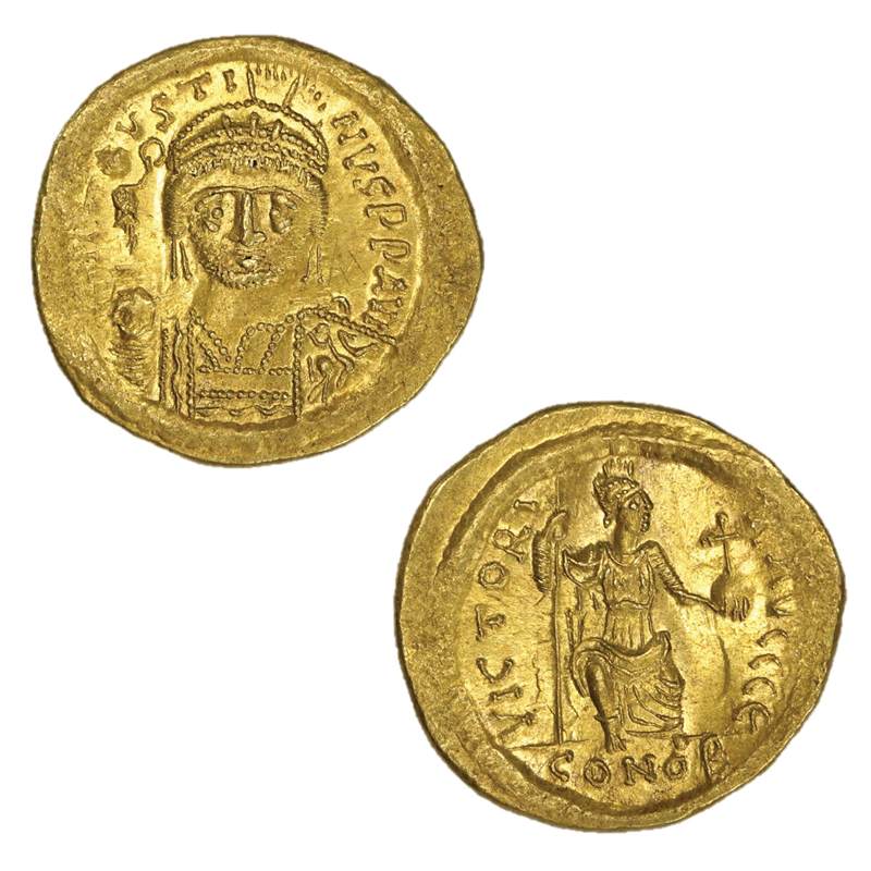 Ancient Byzantine Empire, Justin II 565-578AD Gold Solidus