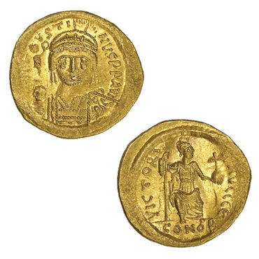 Ancient Byzantine Empire, Justin II 565-578AD Gold Solidus
