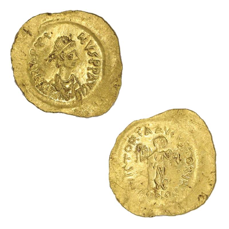 Anc. Byzantine Empire, Justinian I, 527-565AD Gold Tremissis