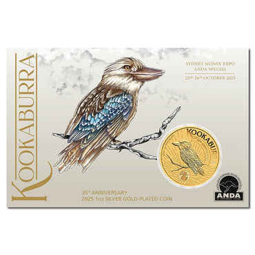 2025 Kookaburra 1oz Silver Gold Plated with Privy - ANDA Sydney
