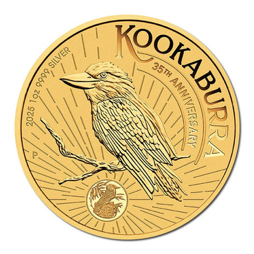 2025 Kookaburra 1oz Silver Gold Plated with Privy - ANDA Sydney