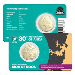 $1 2025 Mob of Roos Privy Mark - Sydney ANDA Expo