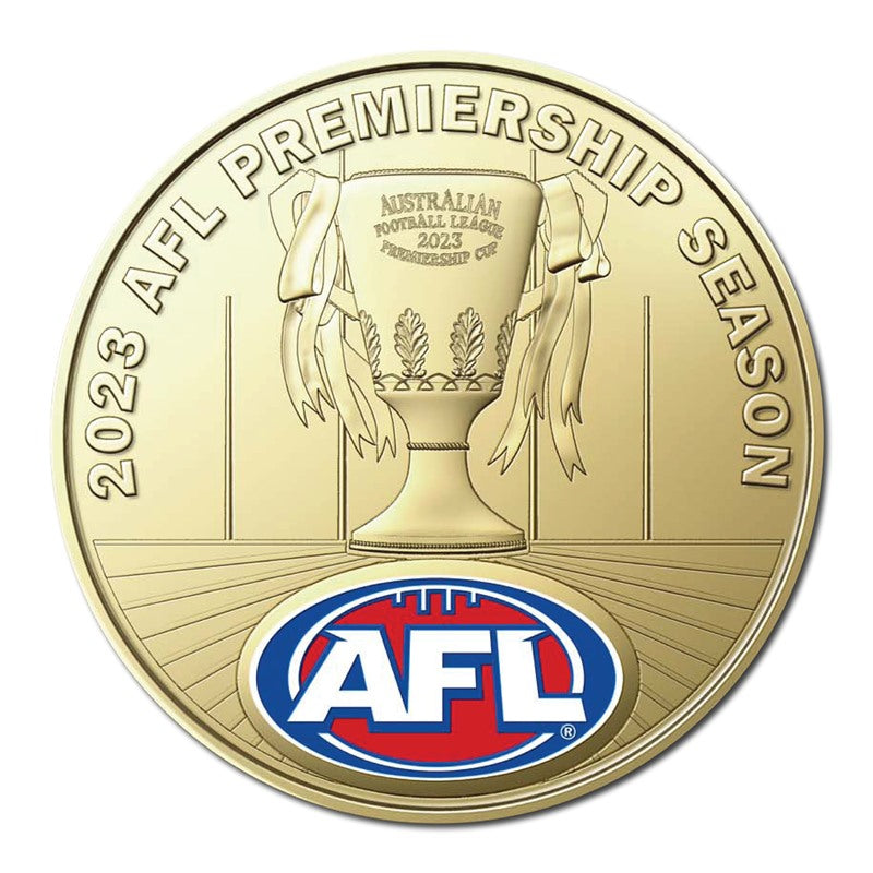 $1 2023 AFL & AFLW Premiership Coloured Coin Pair UNC