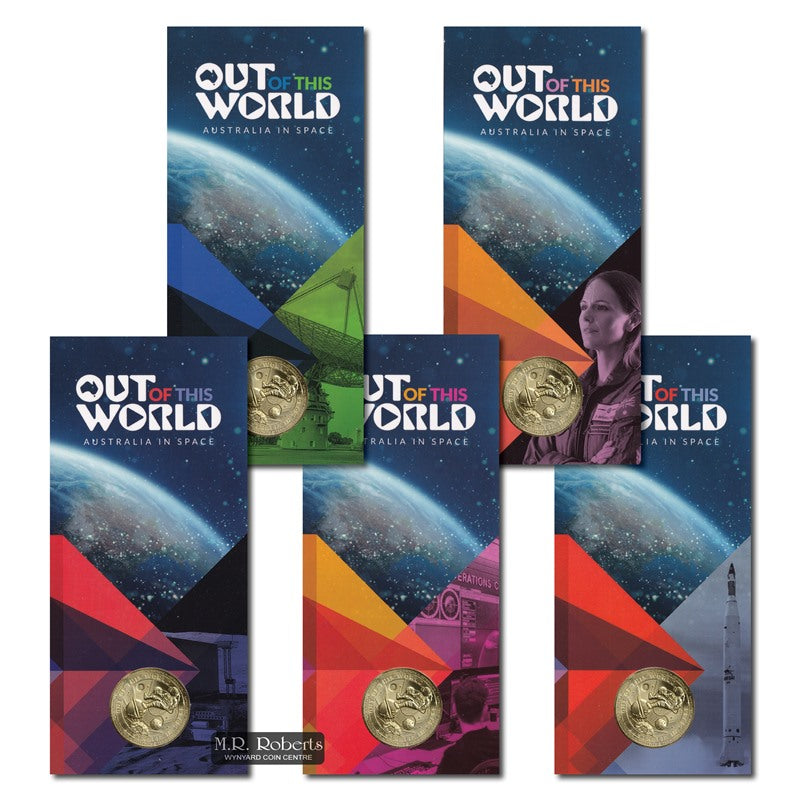 $1 2024 Out of this World 'A' Adelaide Counterstamp Set of 5