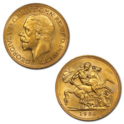1930 Melbourne Gold Sovereign Lustrous UNC