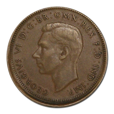Australia 1948 Y. Halfpenny Error 10% Mistrike