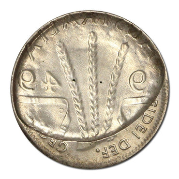 Australia 1949 Threepence Error 80% Reverse Brockage